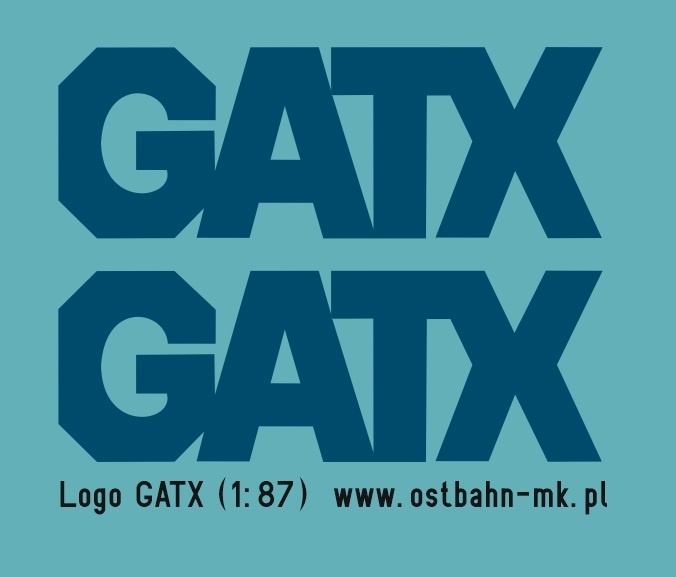 Kalkomania logo GATX granatowe > Ostbahn Modele Kolejowe
